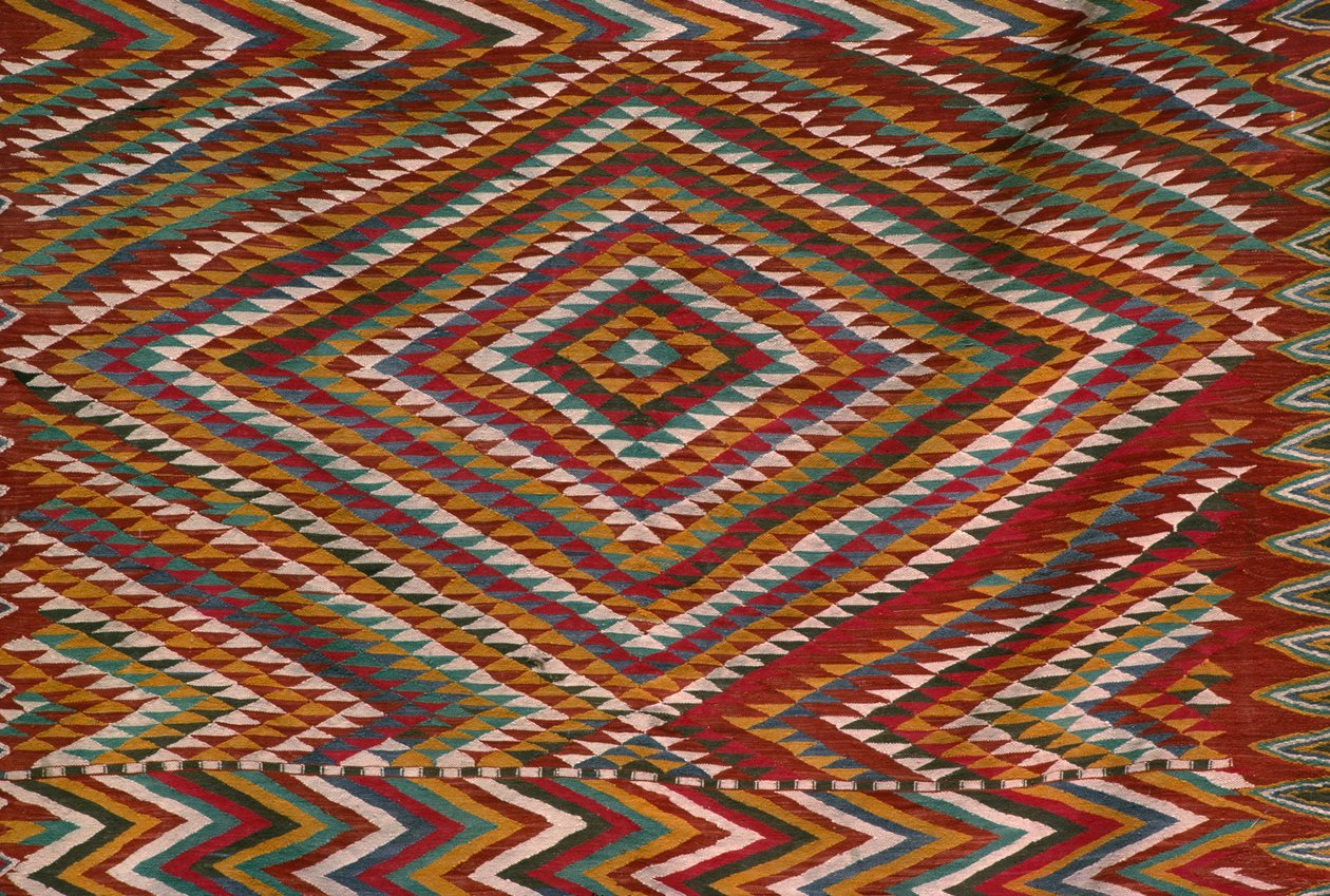 Alfombra del valle de Mzab, detalle de Algerian School