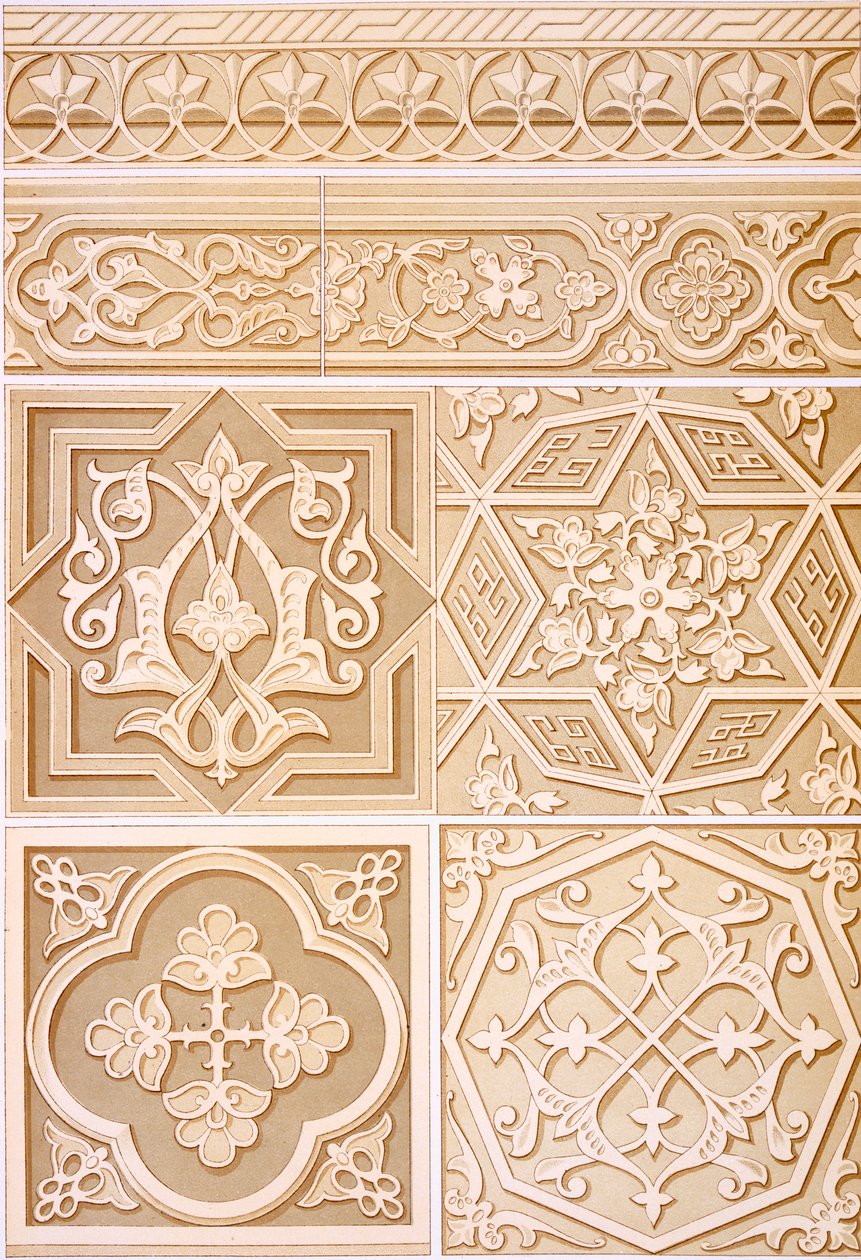 Estudios detallados de decoración arquitectónica, pub. 1883 de Alhusain Fawzy