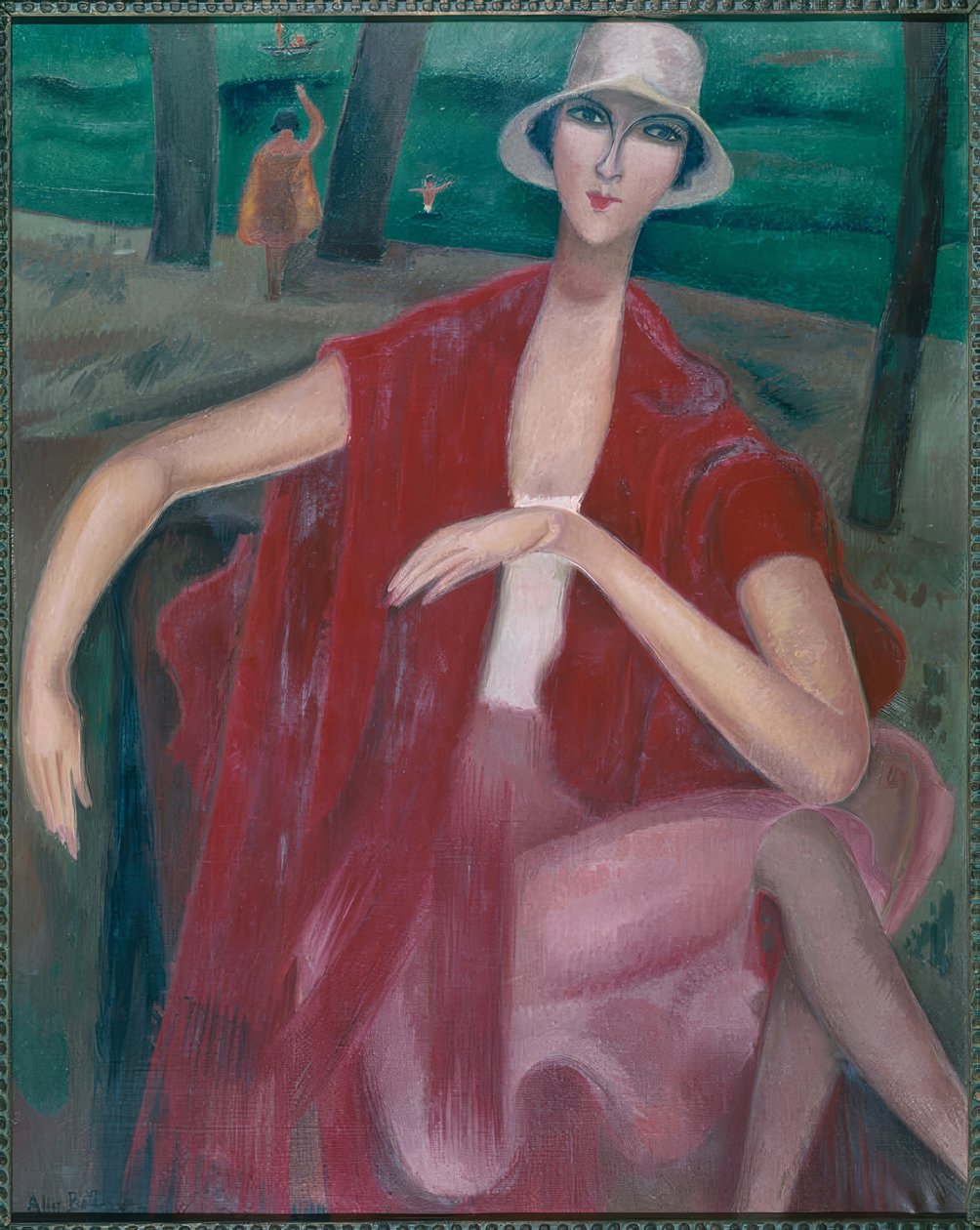 Mujer en Rot am Ufer de Alice Bailly