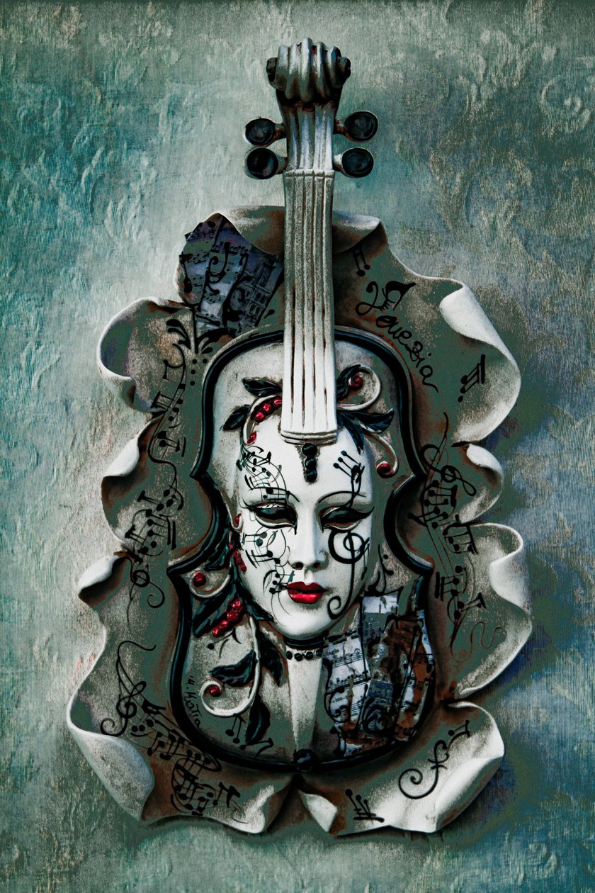 Musa de Monteverdi, 2017 (fotografía repintada a mano) de Alice Gur Arie