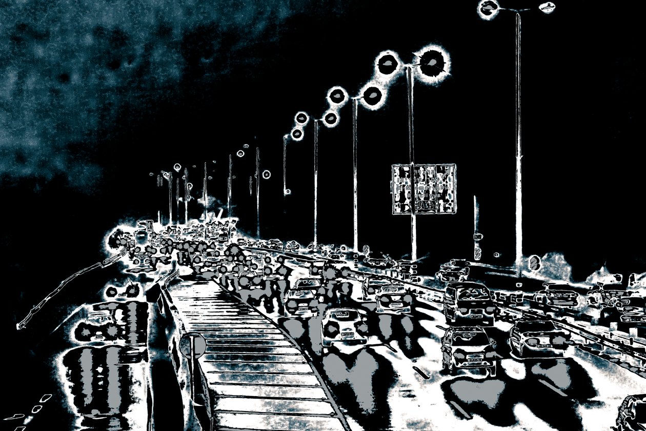 Northbound, 2016 (fotografía repintada a mano) de Alice Gur Arie