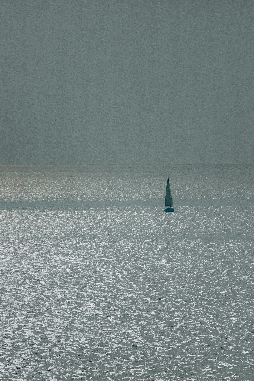 Vista desde Apollonia, 2016 (fotografía pintada a mano) de Alice Gur-Arie