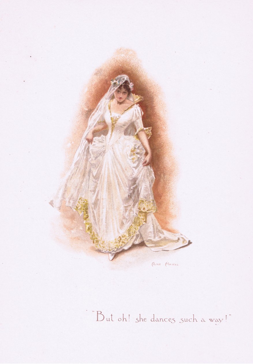 ¡Pero oh, ella baila de tal manera!, de Some Old Love Songs publicado por Hildesheimer & Faulkner, 1892 de Alice Havers