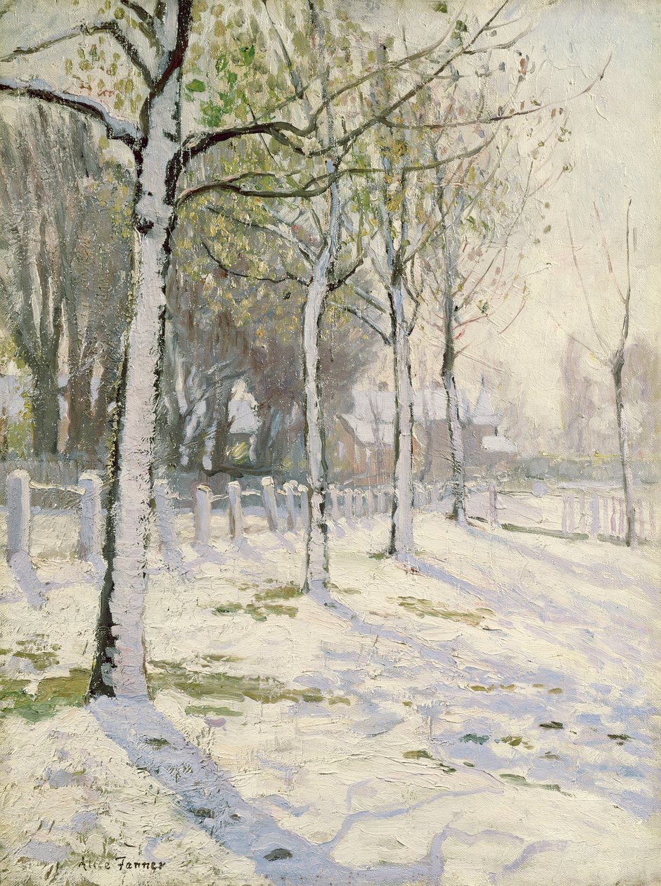 Álamos en la nieve de Alice Maud Fanner