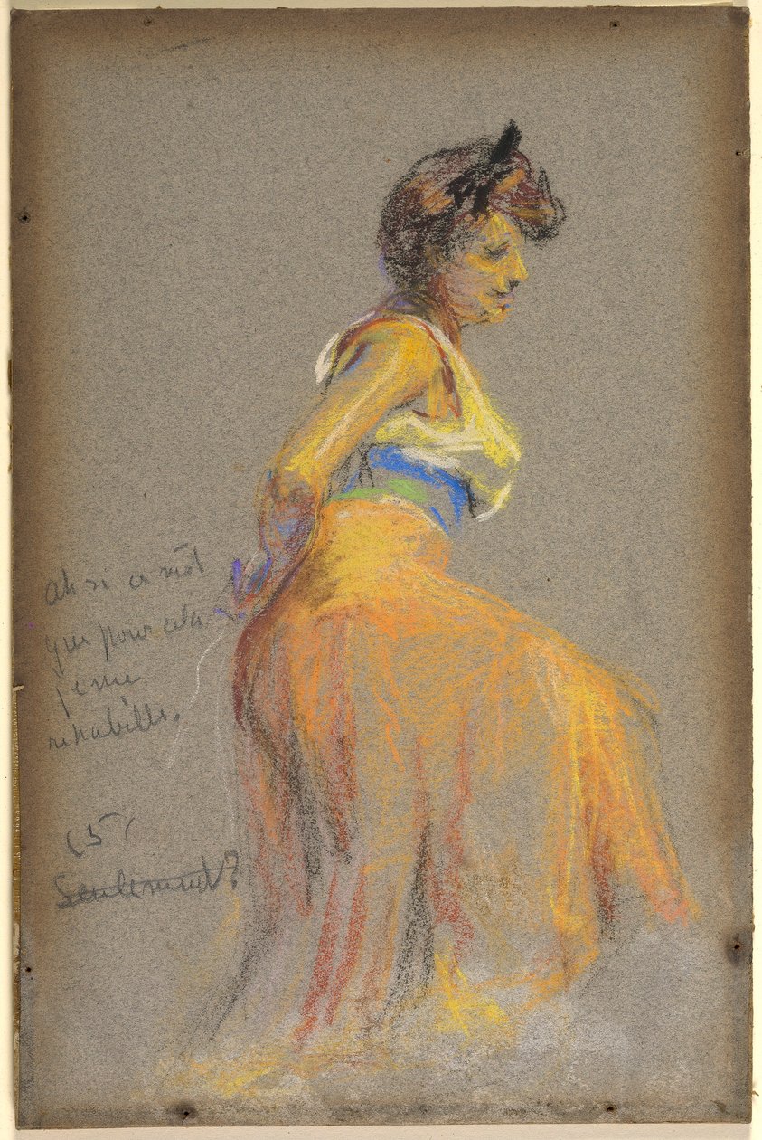 Modelo en amarillo de Alice Pike Barney