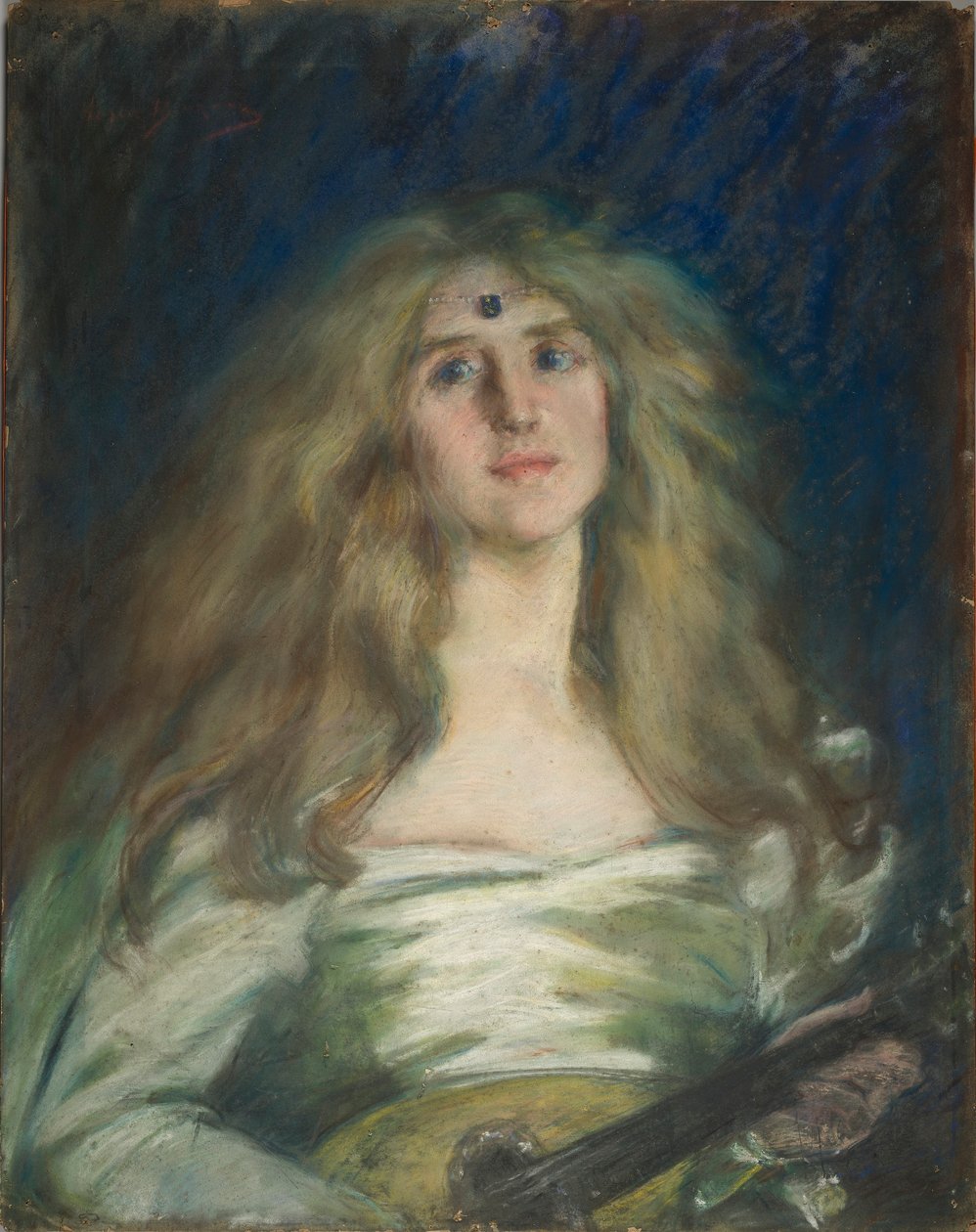 Natalie con mandolina de Alice Pike Barney
