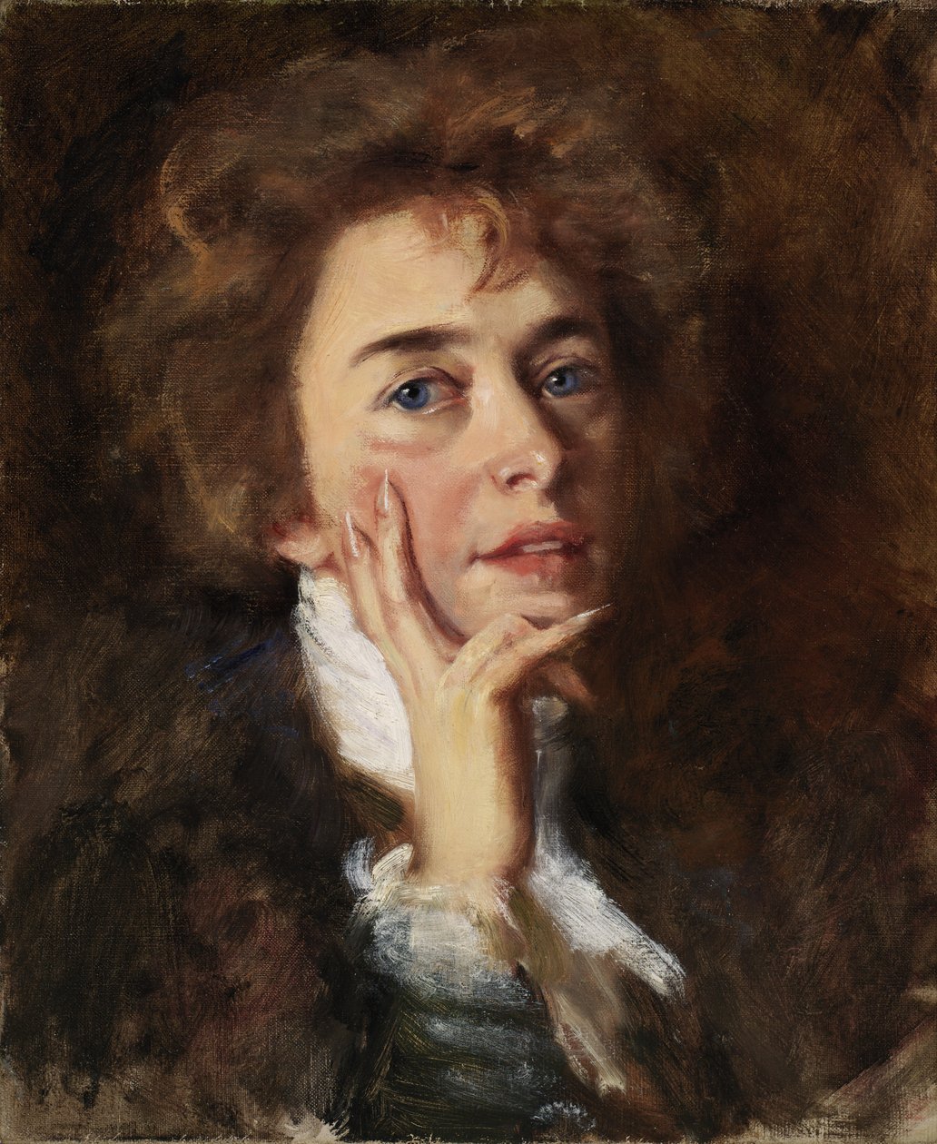 Autorretrato con jabot, 1896 de Alice Pike Barney