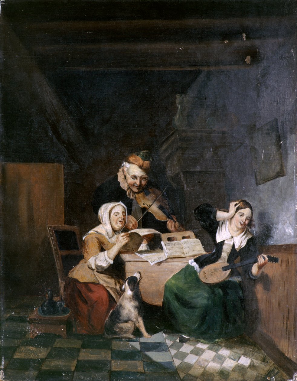 A Music Party (óleo sobre lienzo) de Aline Thellusson