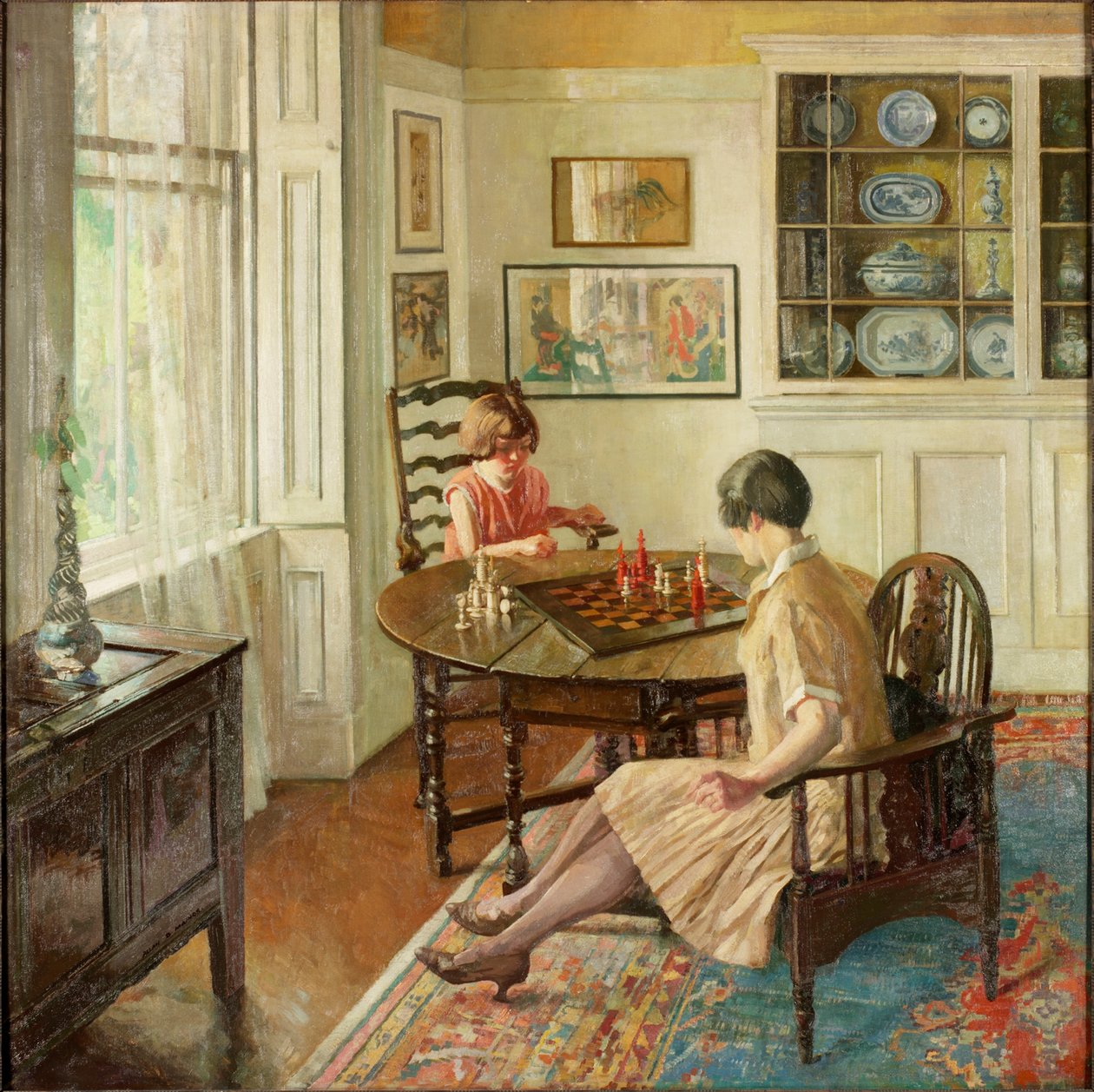Una lección de ajedrez, 1931-c.1933 de Allan Douglass Mainds