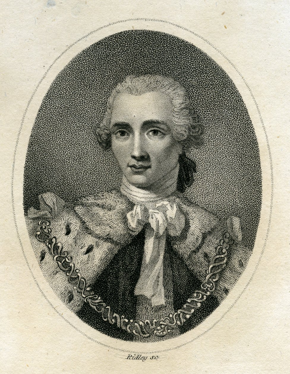 John Stuart, 3er Conde de Bute, grabado por William Ridley de Allan Ramsay