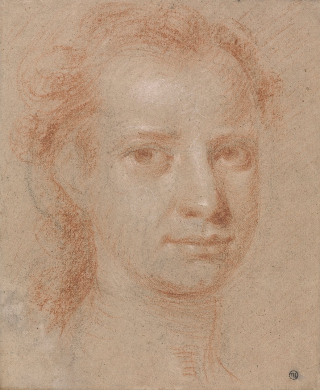 Cabeza de mujer u hombre joven de Allan Ramsay
