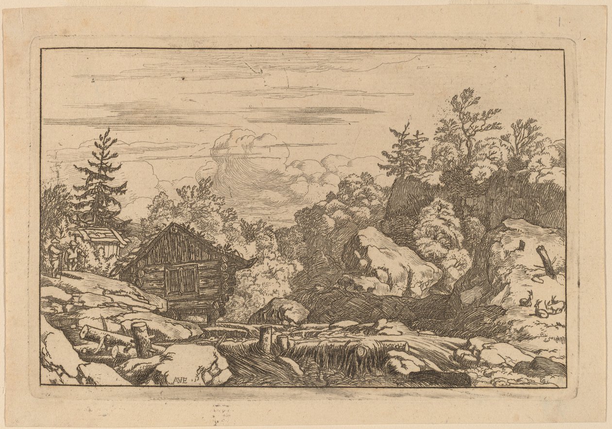 Cabañas en la orilla de Allart van Everdingen