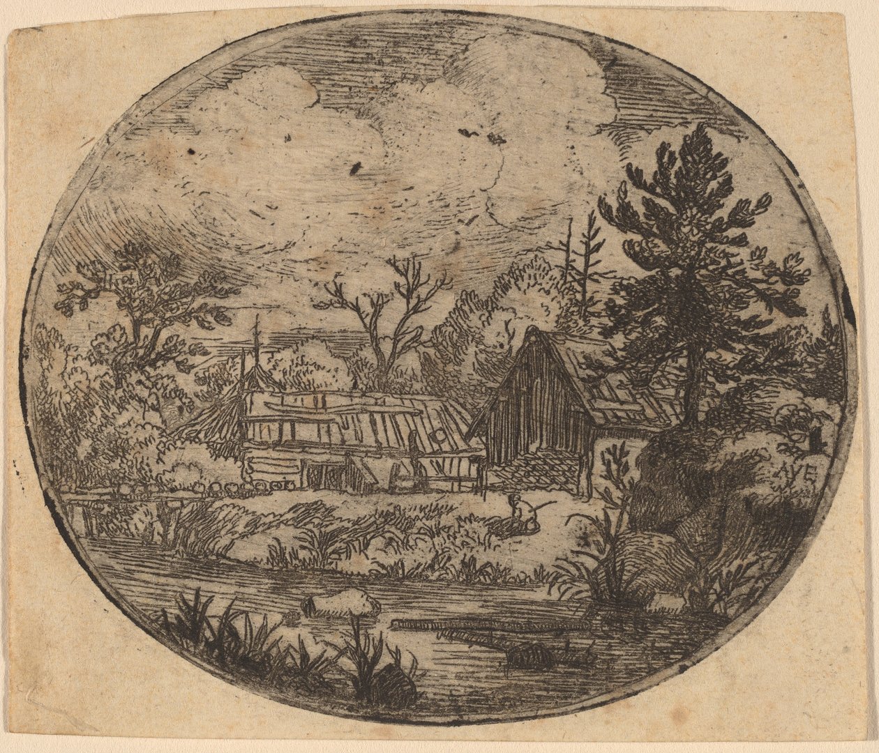 Hamlet en la orilla de un río de Allart van Everdingen