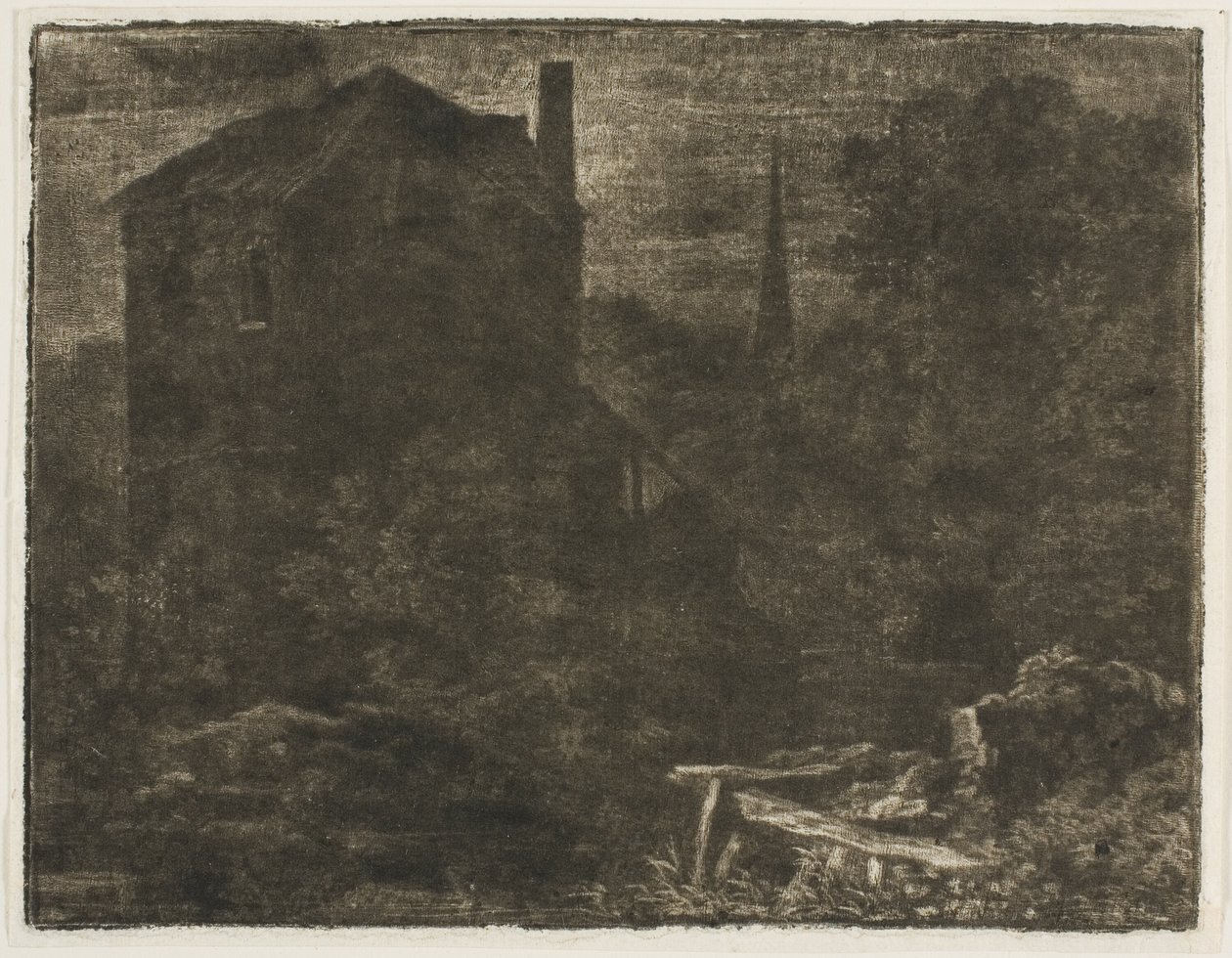 Paisaje en el estilo oscuro de Allart van Everdingen