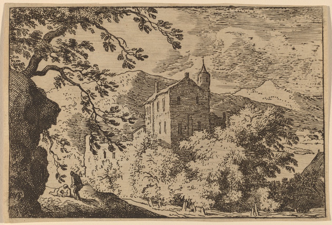 Casa grande con torreón de Allart van Everdingen