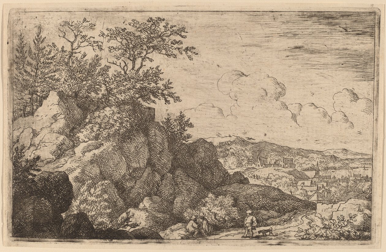 Campesino con su perro, probablemente c. 1645-1656 de Allart van Everdingen