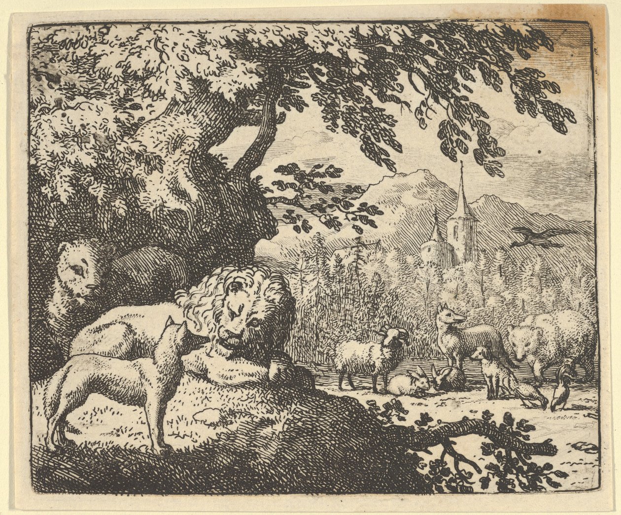 Renard continúa con sus mentiras, 1650-75 de Allart van Everdingen