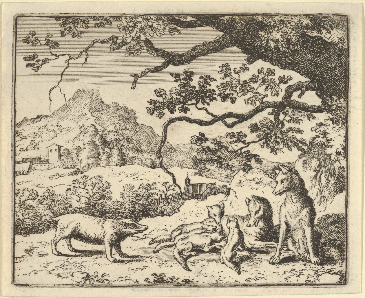 Renard recibe una nueva citación del tejón, 1650-75 de Allart van Everdingen