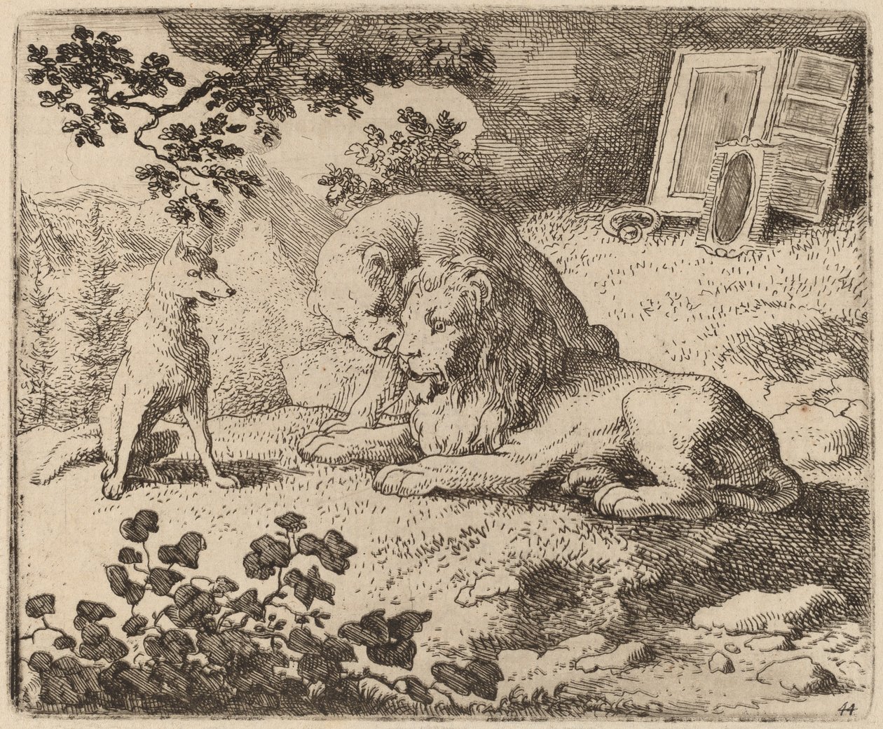Reynard describe los tesoros perdidos, probablemente c. 1645-1656 de Allart van Everdingen