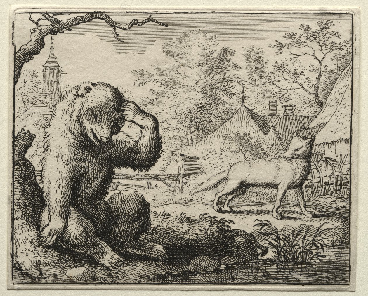 Reynard the Fox:  Reynard Chides the Injured Bear de Allart van Everdingen