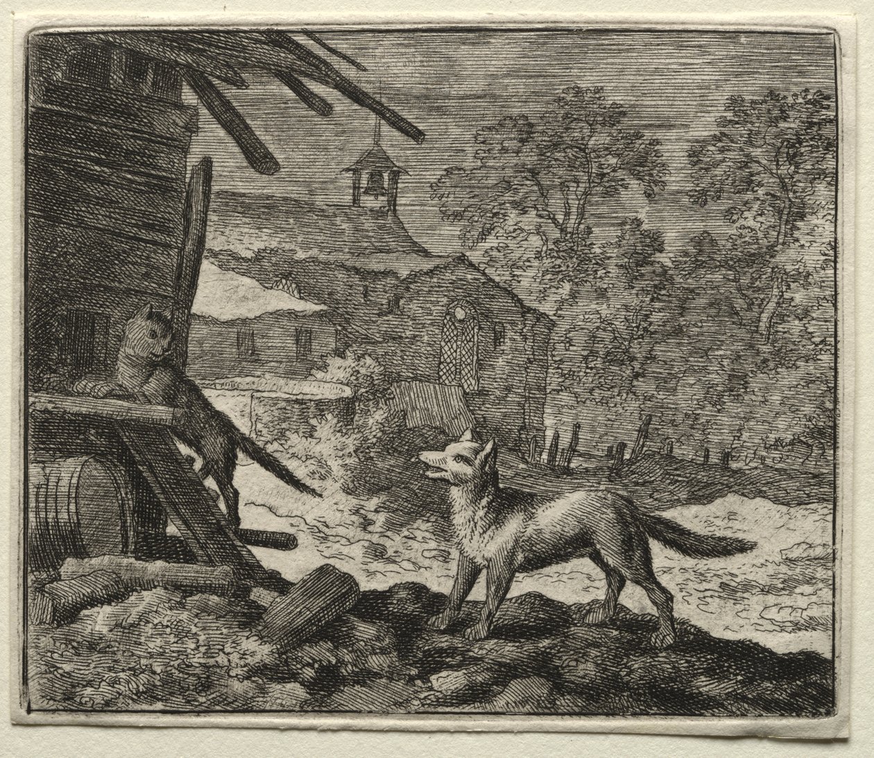 Reynard the Fox:  Reynard Deceives the Cat de Allart van Everdingen