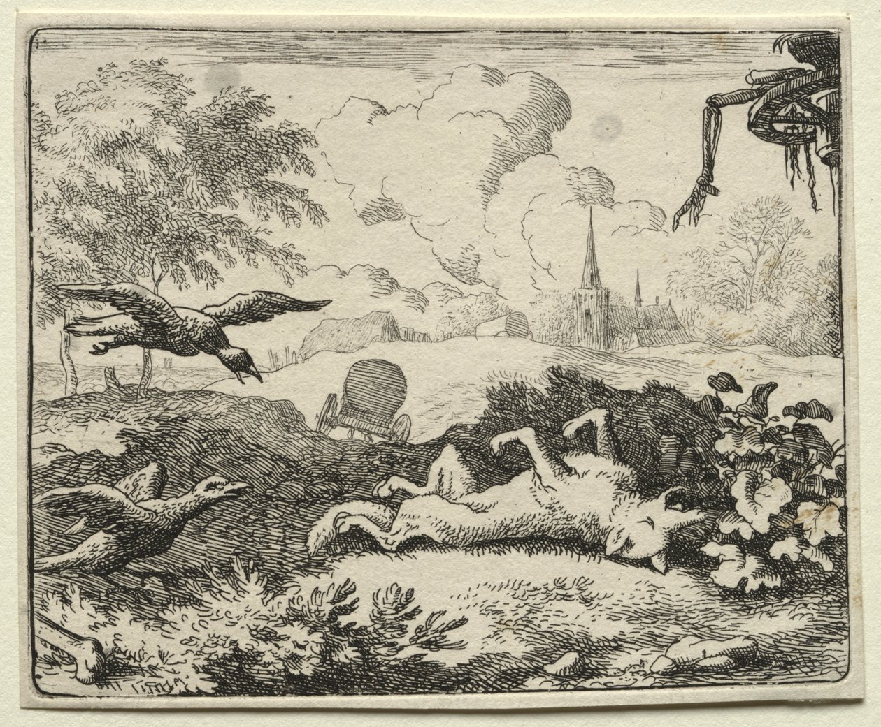 Reynard el Zorro: Reynard Finge Muerte de Allart van Everdingen