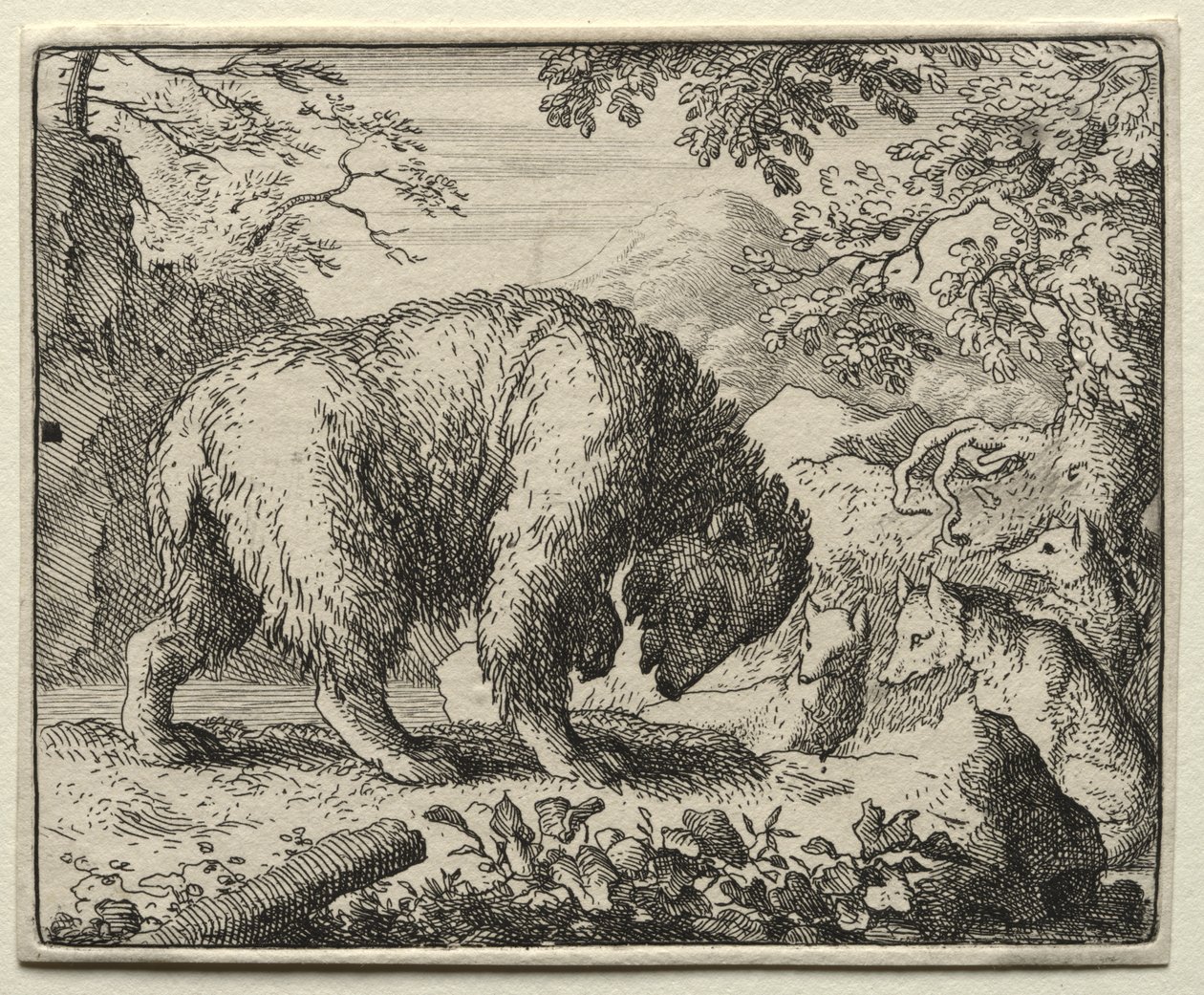 Reynard the Fox:  Reynard Promises Honey to the Bear de Allart van Everdingen
