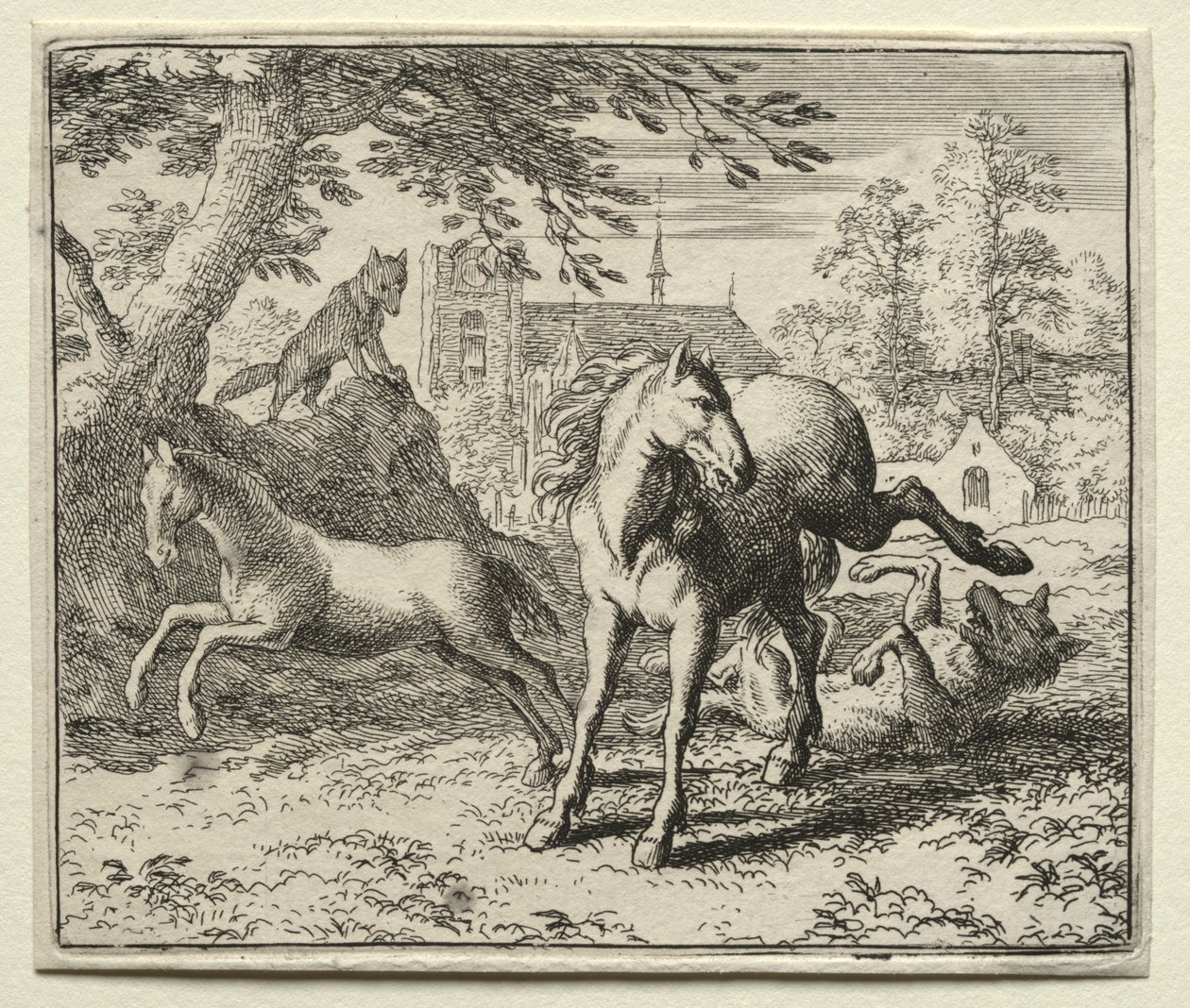 Reynard el Zorro: Reynard engaña al lobo de Allart van Everdingen
