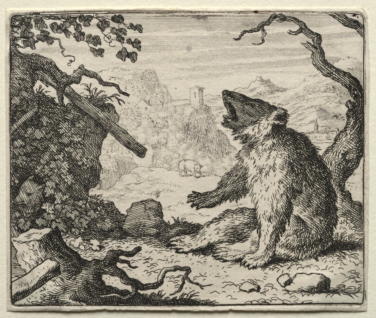 Reynard el Zorro: El oso llama a Reynard a la corte de Allart van Everdingen