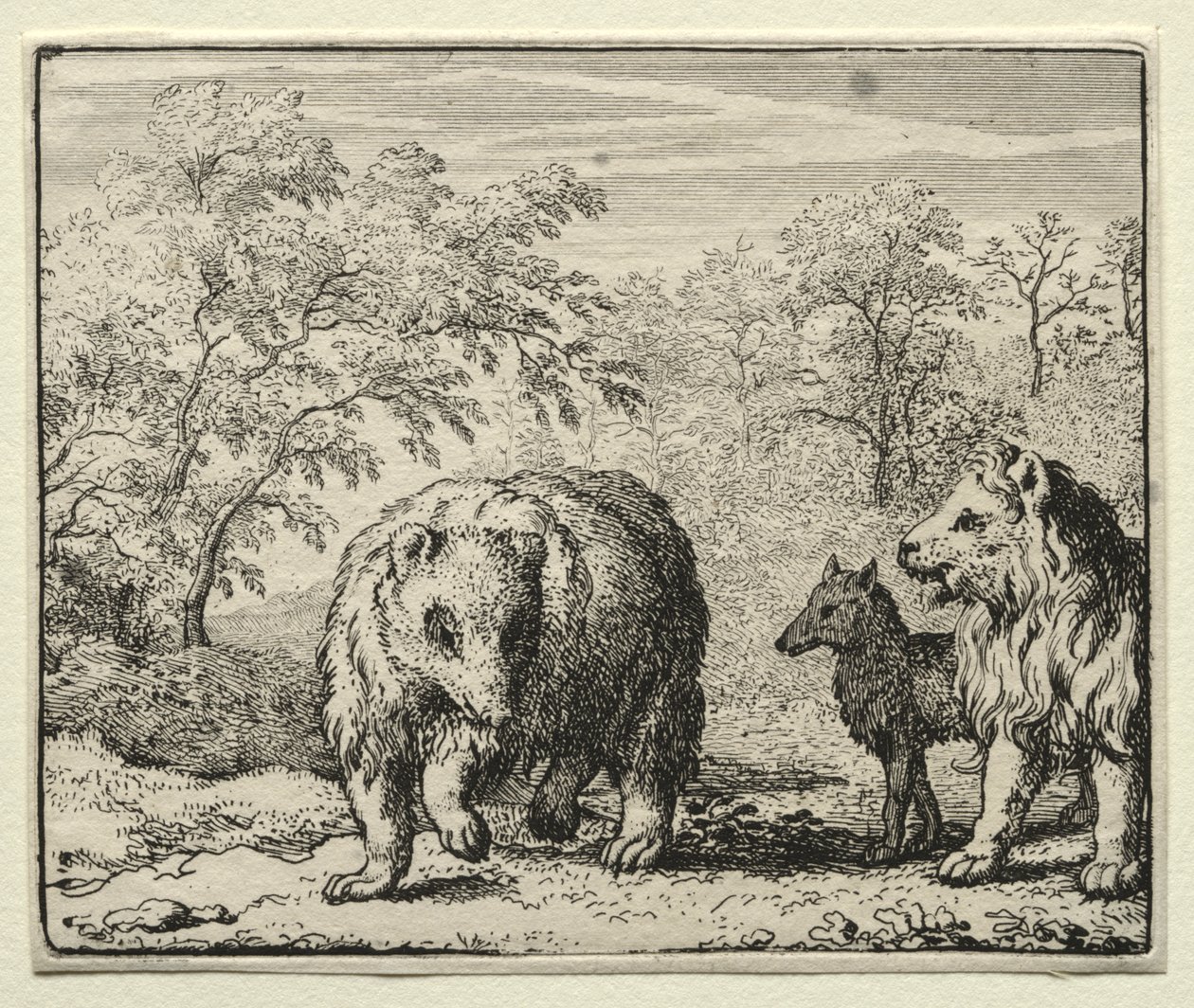 Reynard the Fox:  The Freeing of the Wolf and the Bear de Allart van Everdingen