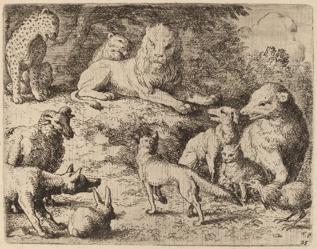 Los Animales Presentan sus Cargos Contra Reynard, probablemente c. 1645-1656 de Allart van Everdingen