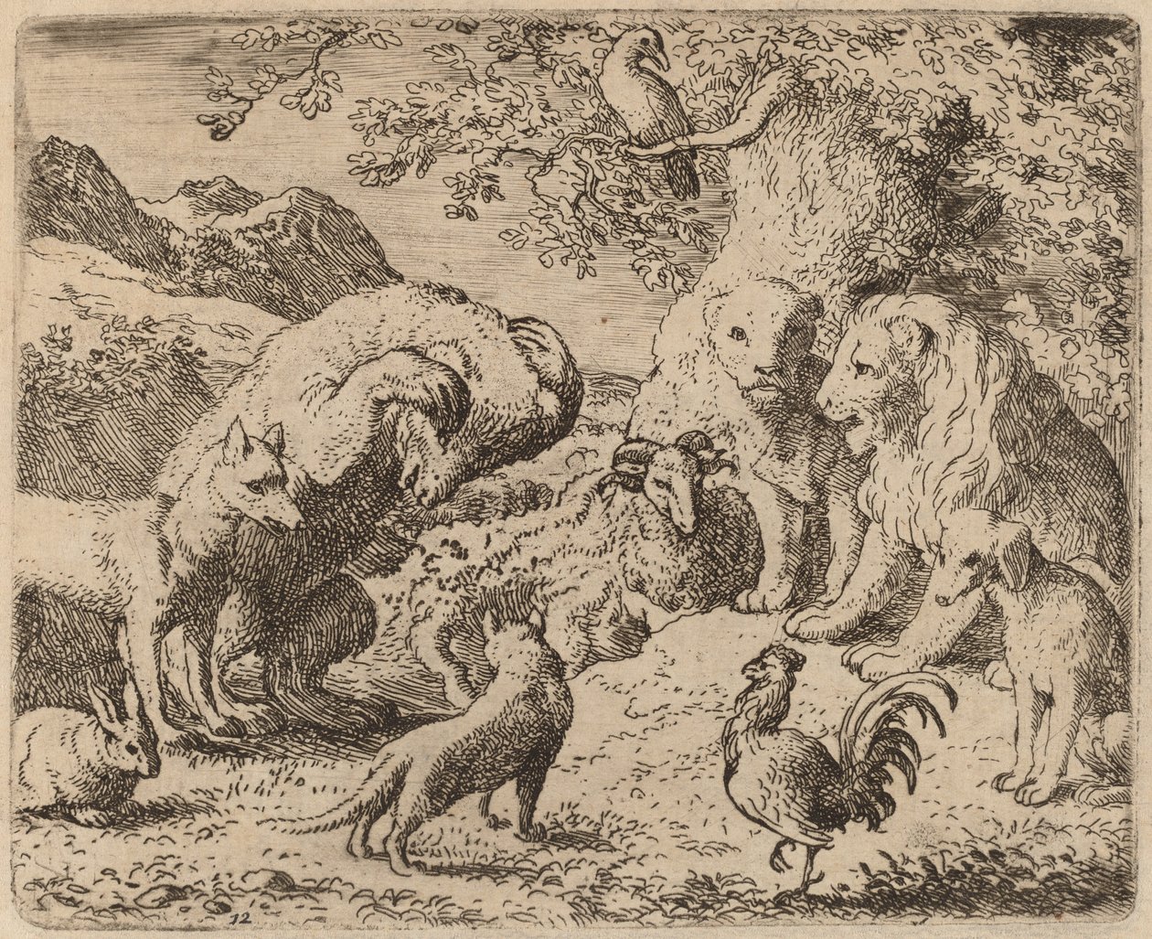 El oso suplica al león por justicia, probablemente c. 1645-1656 de Allart van Everdingen