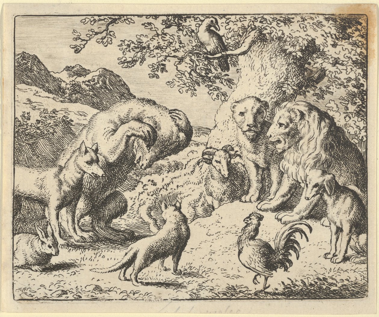 El oso busca justicia del león contra Renard, 1650-75 de Allart van Everdingen