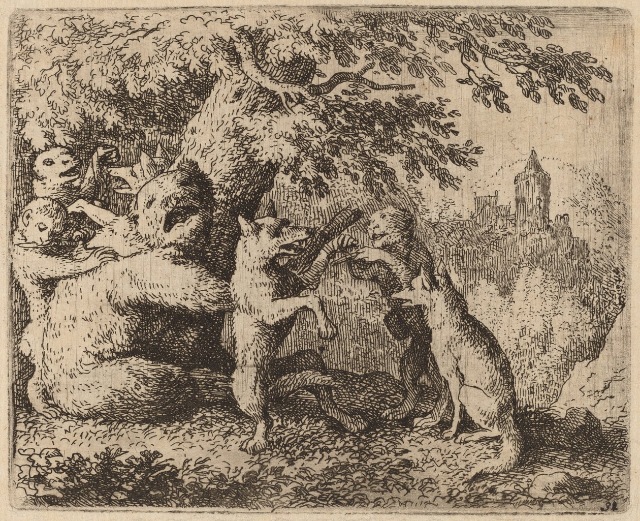 El Oso y el Lobo son Perseguidos de Allart van Everdingen