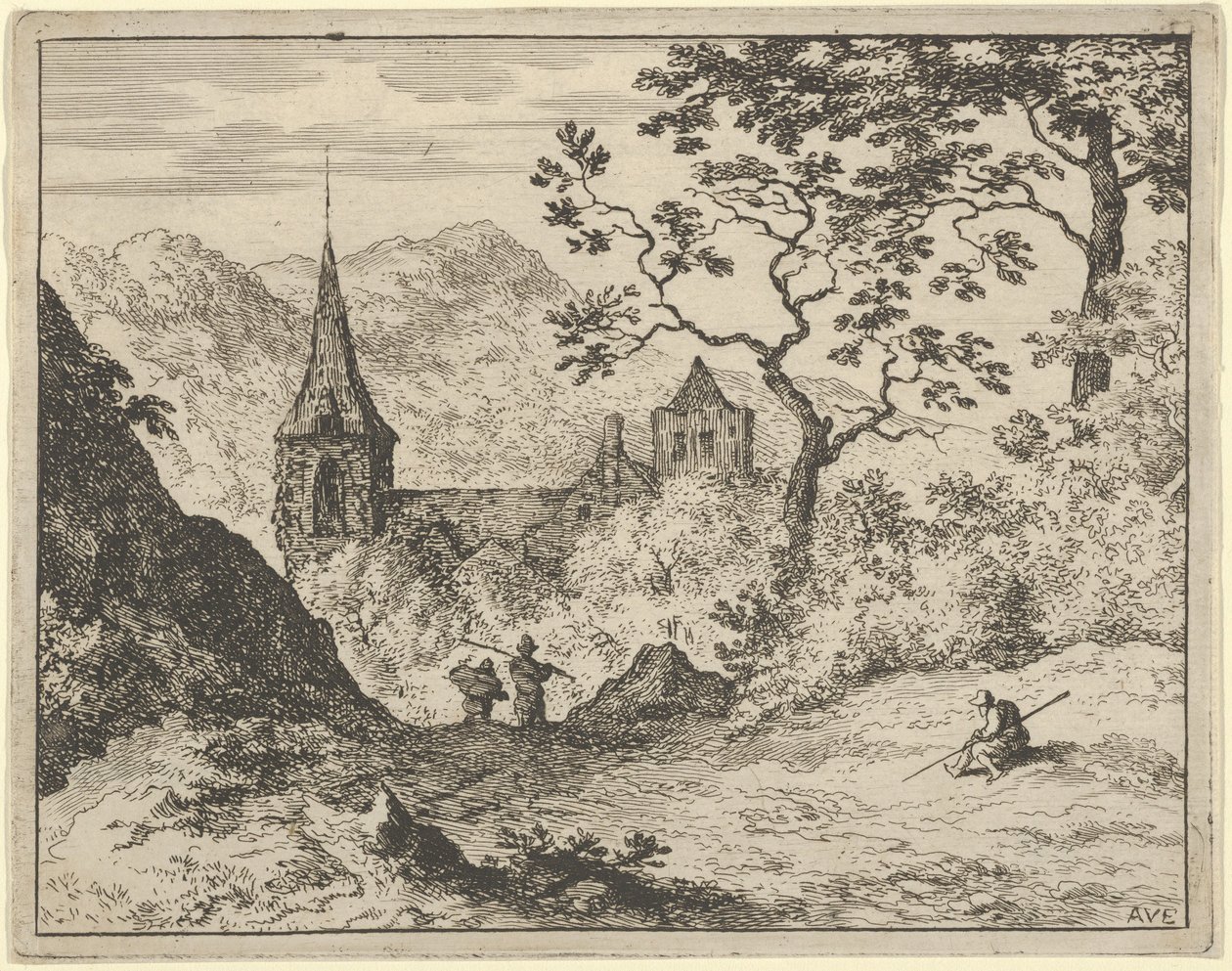 La iglesia en el valle de Allart van Everdingen