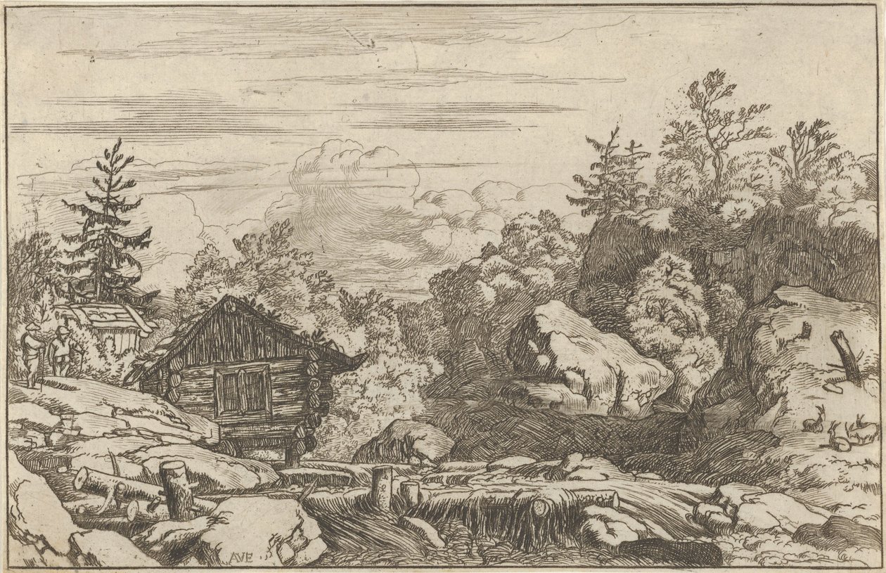 Las cabañas en la orilla, siglo XVII de Allart van Everdingen