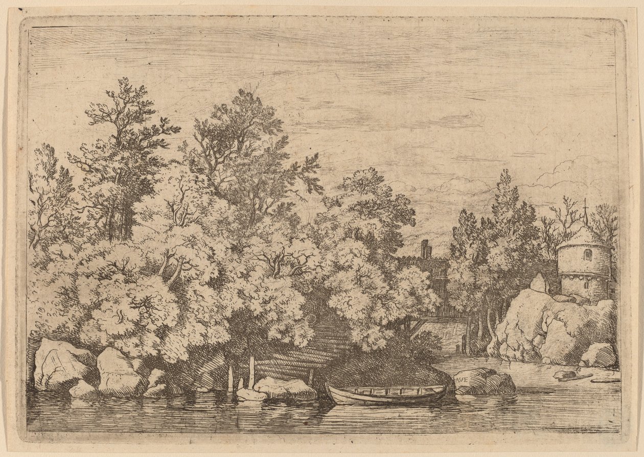 La presa del garrote y el puente cubierto, probablemente c. 1645-1656 de Allart van Everdingen