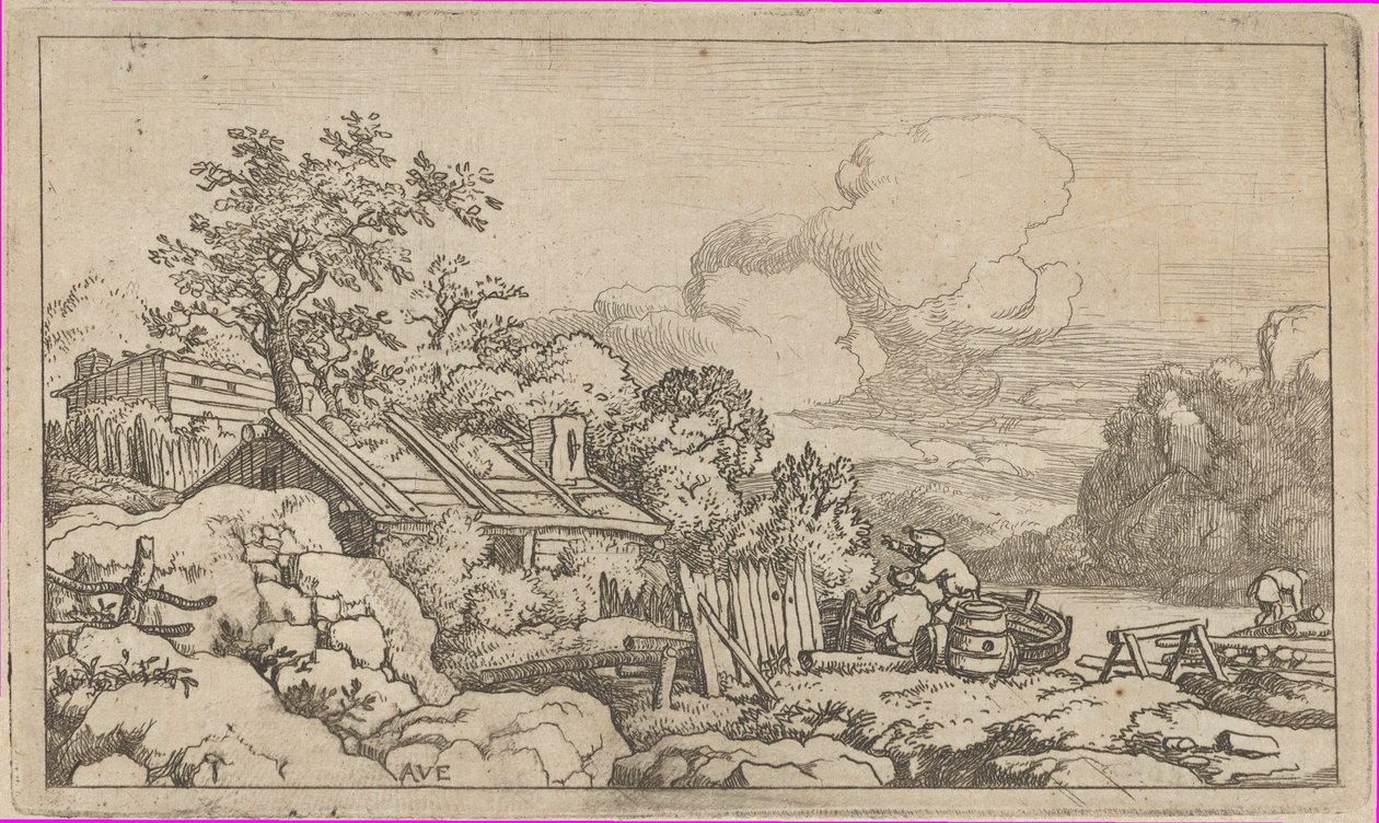 La cabaña del carpintero, siglo XVII de Allart van Everdingen