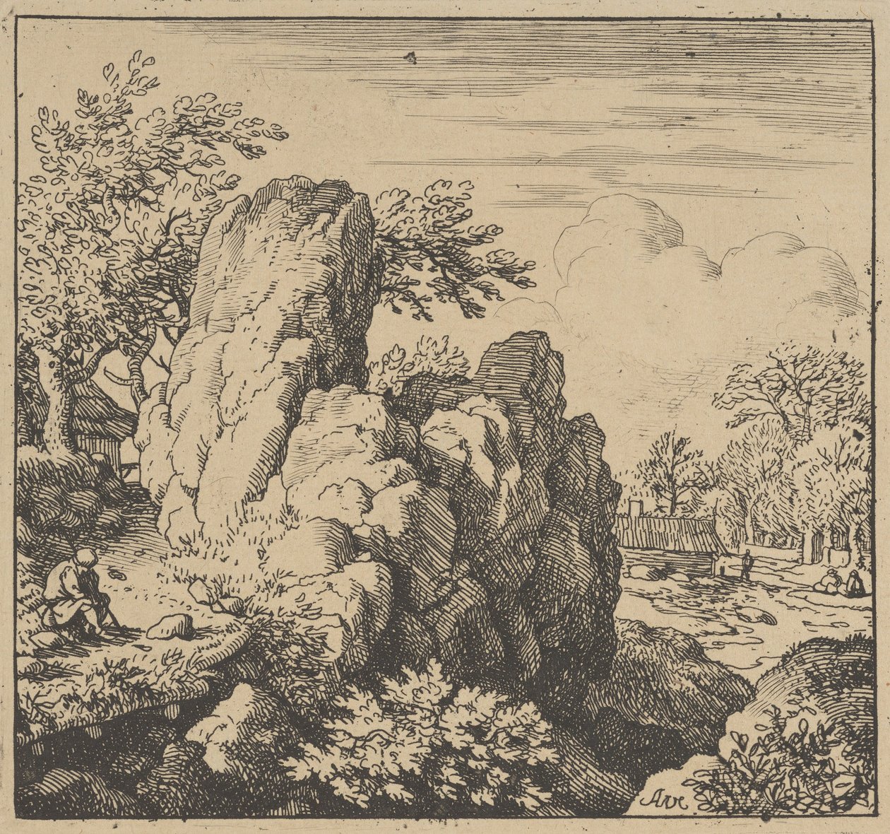 La gran roca, mediados del siglo XVII de Allart van Everdingen