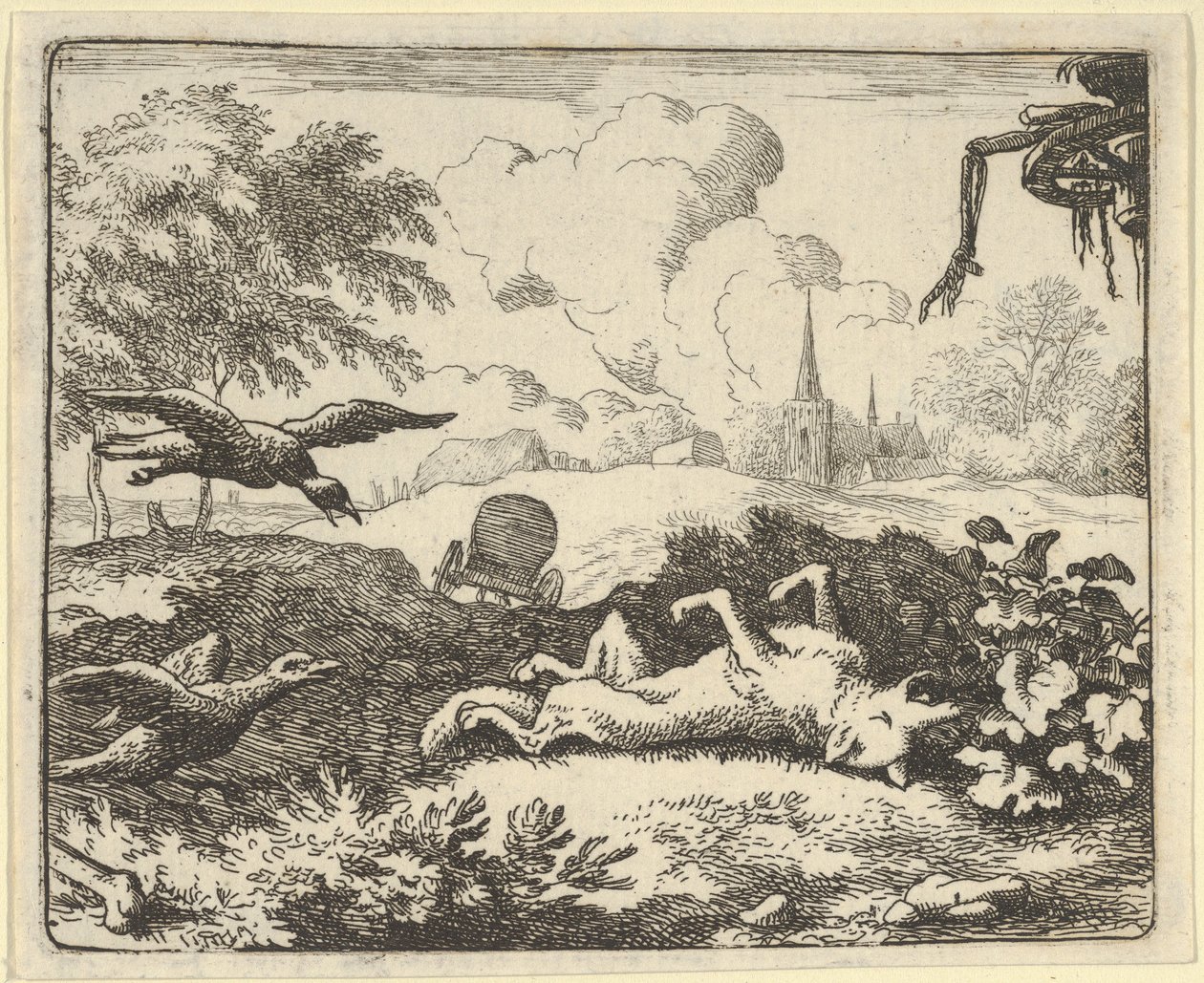 La lectura de una acción criminal contra Renard, 1650-75 de Allart van Everdingen