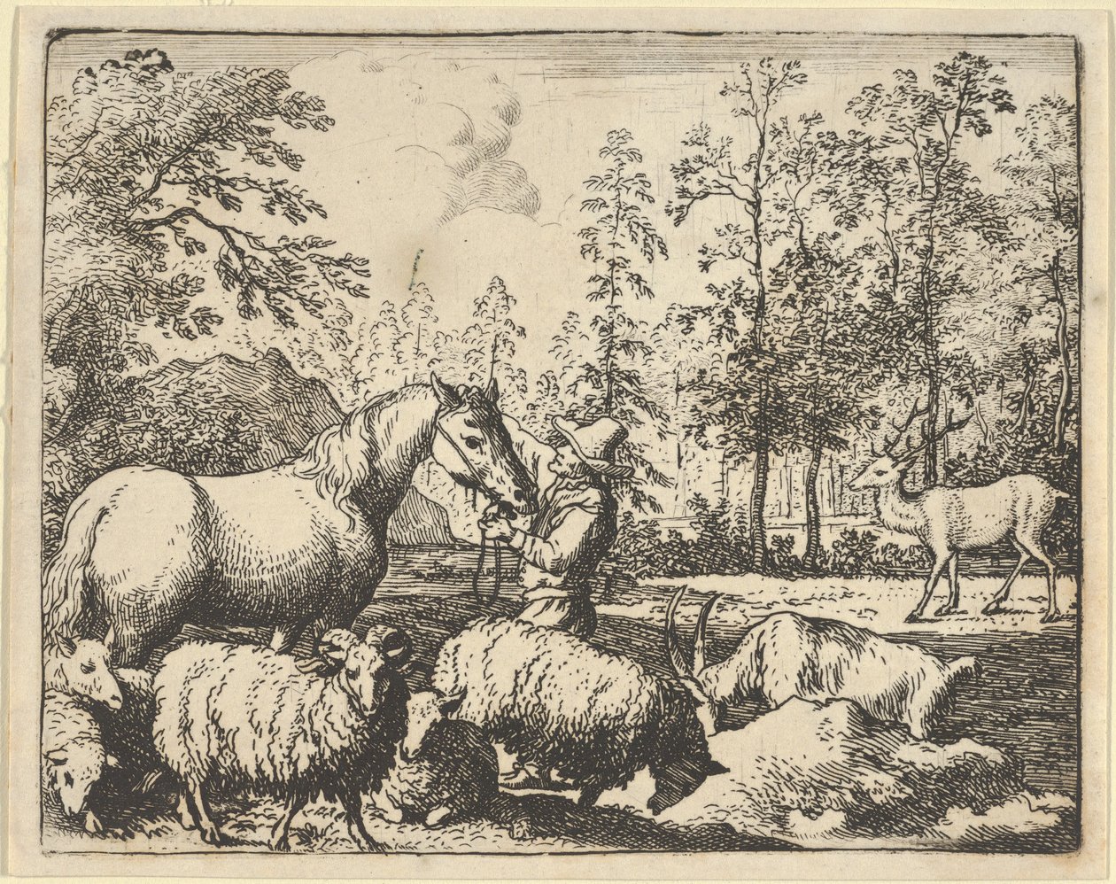 La historia del caballo que quiere vengarse del ciervo, 1650-75 de Allart van Everdingen