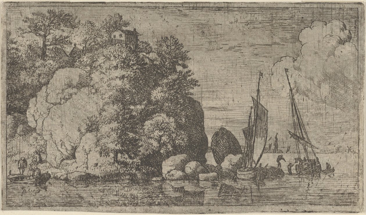 Los Dos Barcos en el Río de Allart van Everdingen