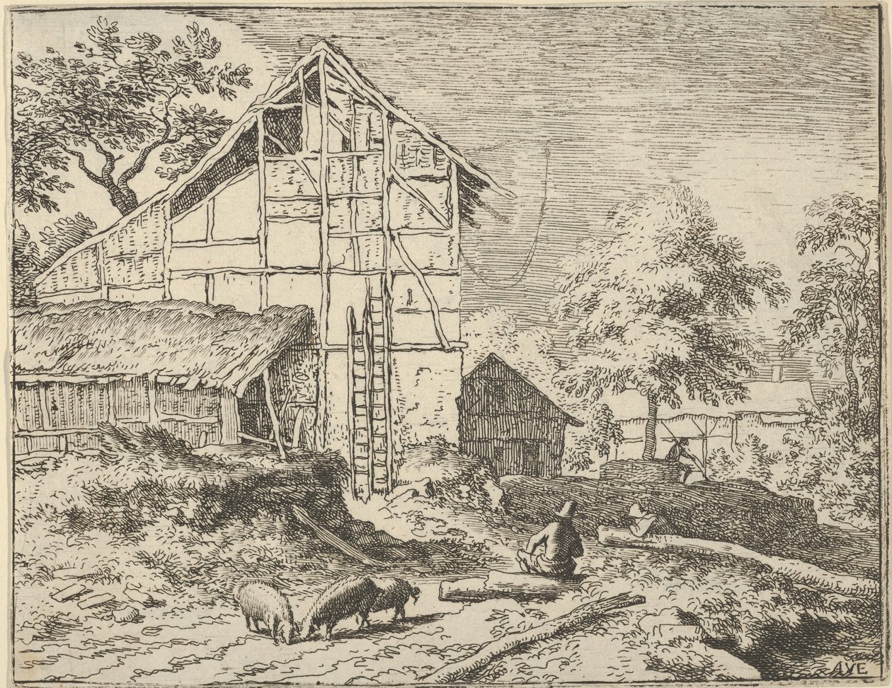 Las dos escaleras, siglo XVII de Allart van Everdingen