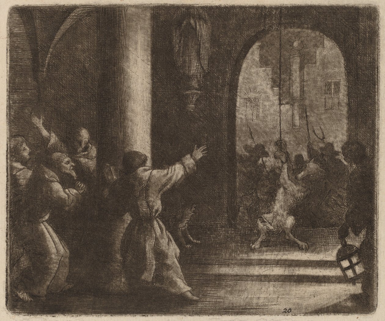 El lobo y la campana del convento de Allart van Everdingen