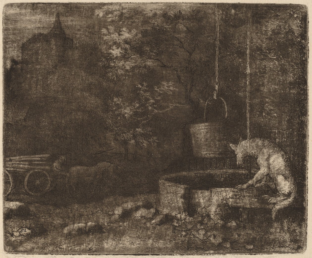 El lobo y el pozo de Allart van Everdingen