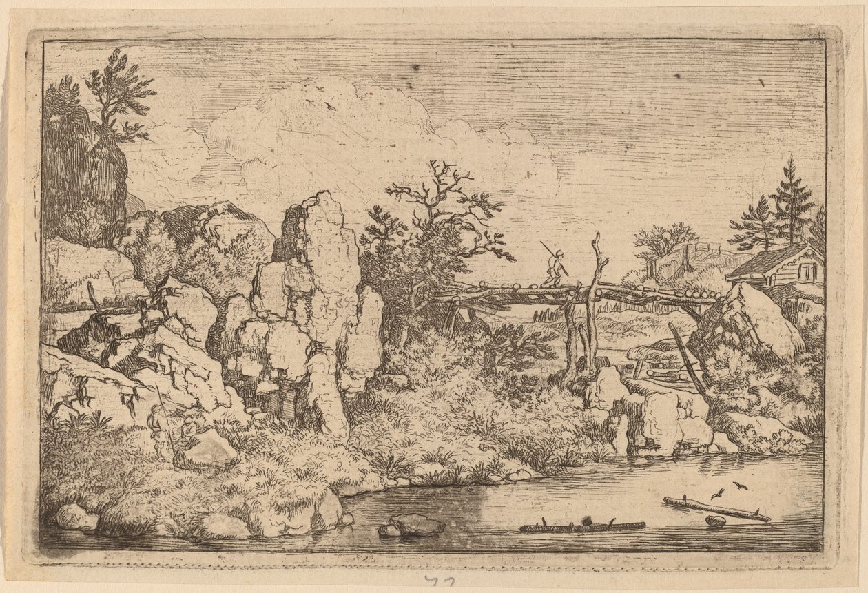 Dos troncos en el agua, probablemente c. 1645-1656 de Allart van Everdingen