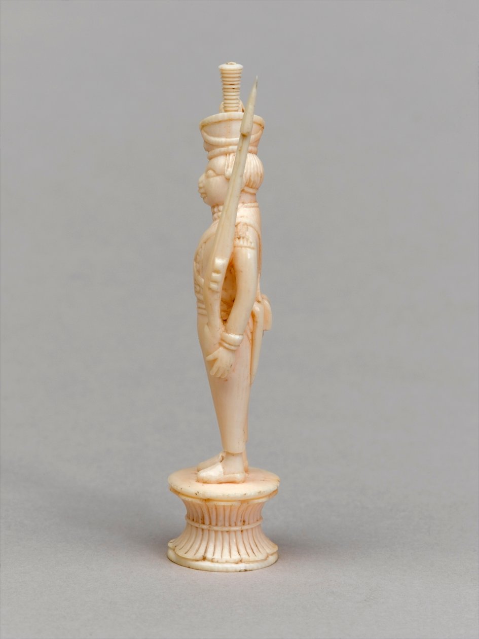 Peón blanco, pieza de ajedrez, India, circa 1820 de Allen Edward Everitt