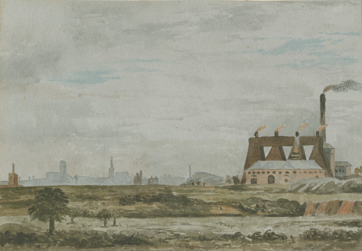 Wolverhampton - Vista sur: pintura en acuarela, nd [c 1830] de Allen Edward Everitt