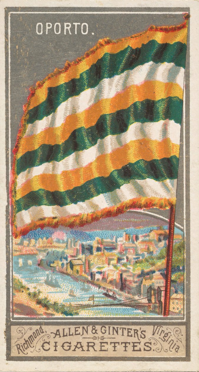 Oporto, de la serie City Flags N6 para Allen & Ginter Cigarettes Brands, 1887 de Allen and Ginter