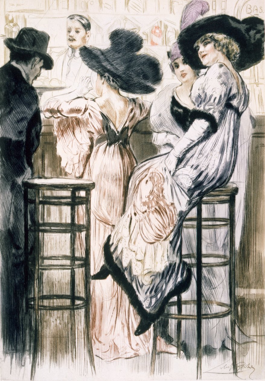 En el bar, de "París: Moeurs, Costumes et Attitudes 1912-13, Vol. 1: Les Bars